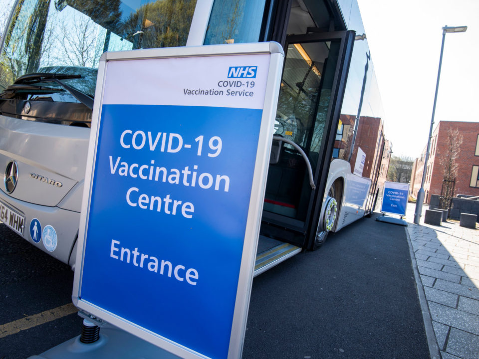 A mobile vaccination bus is offering the Covid-19 vaccine to people in Nottingham to help drive uptake amongst eligible groups.