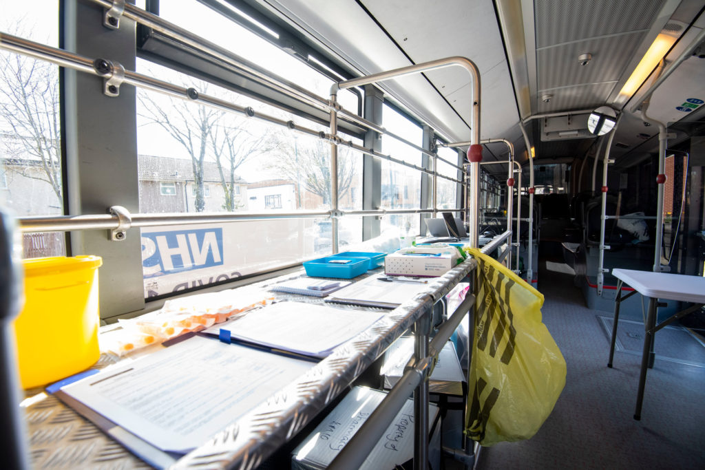 Inside the Covid-19 vaccination bus 