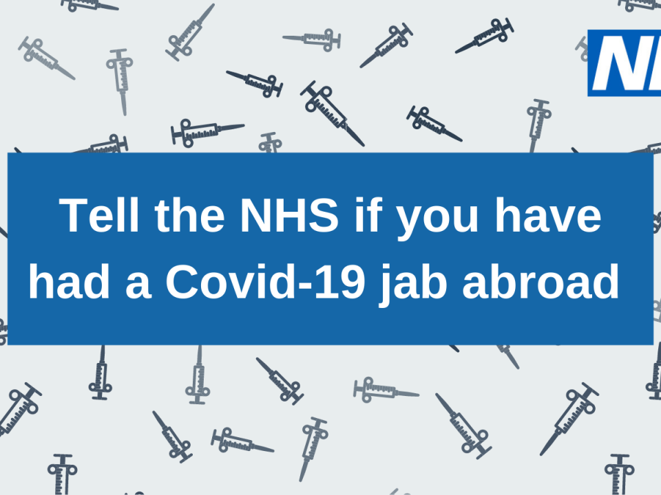 Tell the NHS if you have had a vaccine abroad